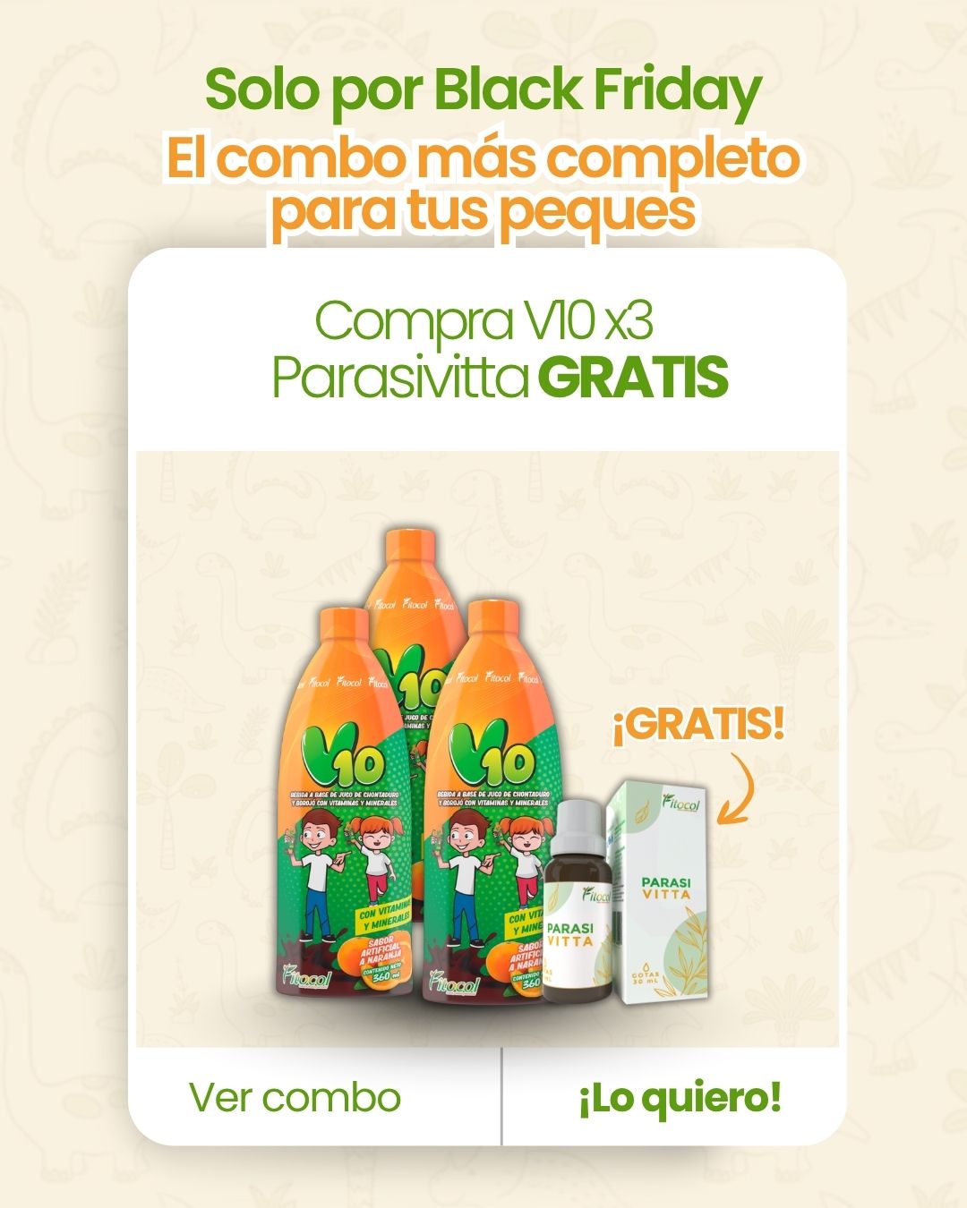 PROMO 3 X V10 + PARASIVITTA GRATIS